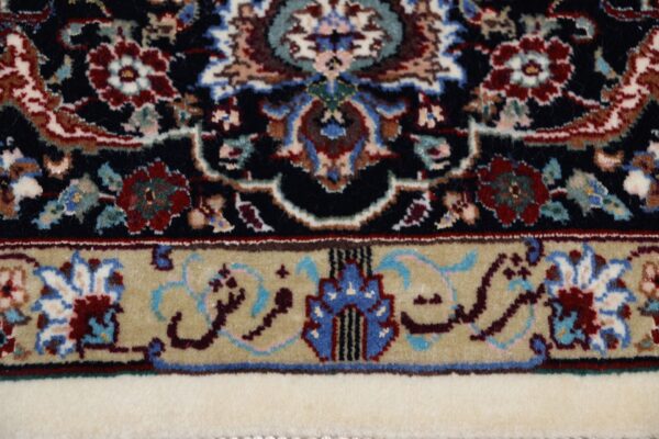 Isfahan Perserteppich 140 × 230 cm, Schurwolle Seide, handgeknüpft