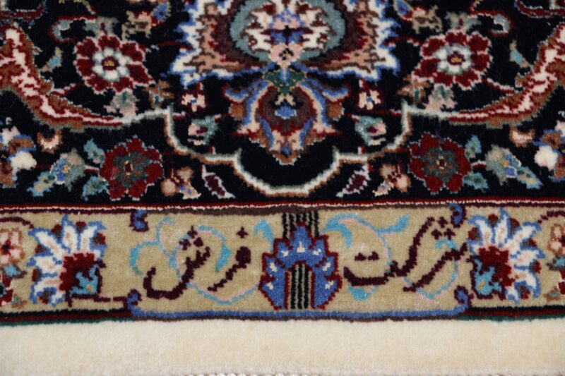 Isfahan Perserteppich 140 × 230 cm, Schurwolle Seide, handgeknüpft