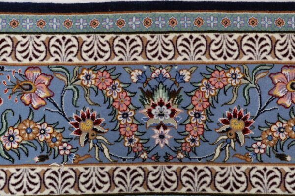 Isfahan Perserteppich 147 × 230 cm, Schurwolle-Seide, handgeknüpft