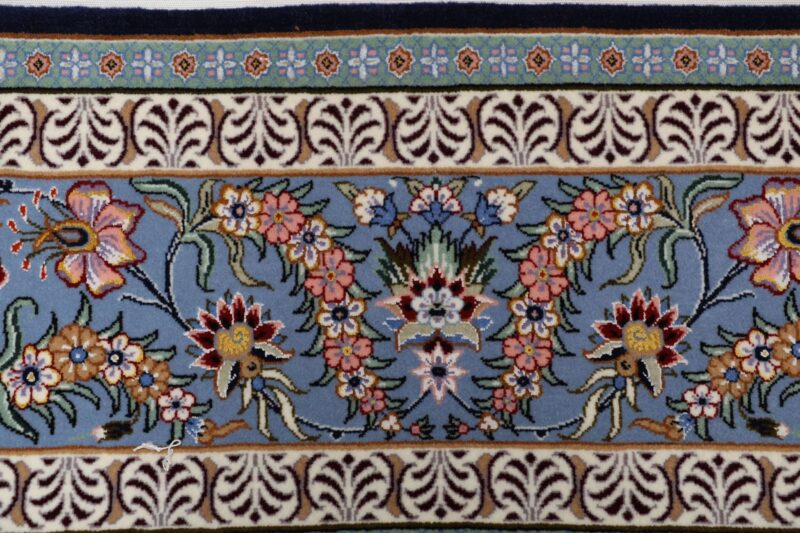 Isfahan Perserteppich 147 × 230 cm, Schurwolle-Seide, handgeknüpft
