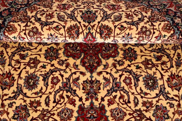 Isfahan Perserteppich 148 × 224 cm, Schurwolle-Seide, handgeknüpft