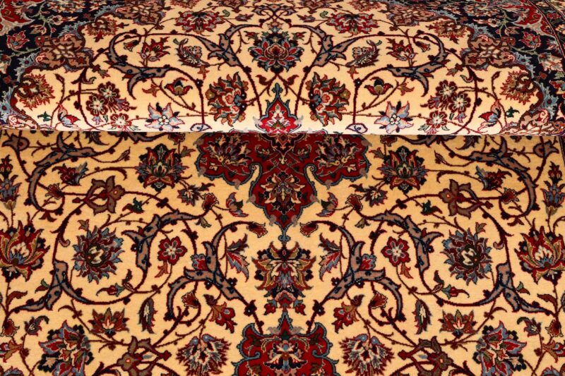 Isfahan Perserteppich 148 × 224 cm, Schurwolle-Seide, handgeknüpft