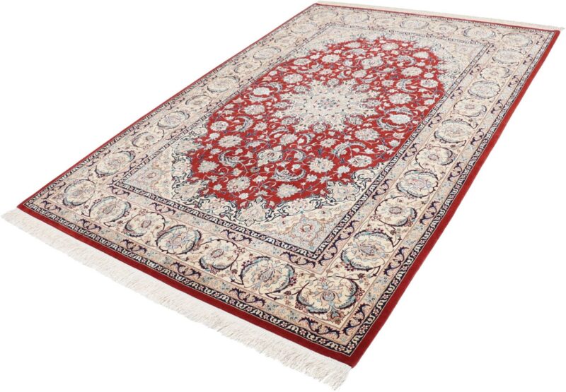 Isfahan Perserteppich 150 × 226 cm, Schurwolle Seide, handgeknüpft
