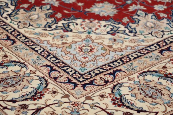 Isfahan Perserteppich 150 × 226 cm, Schurwolle Seide, handgeknüpft