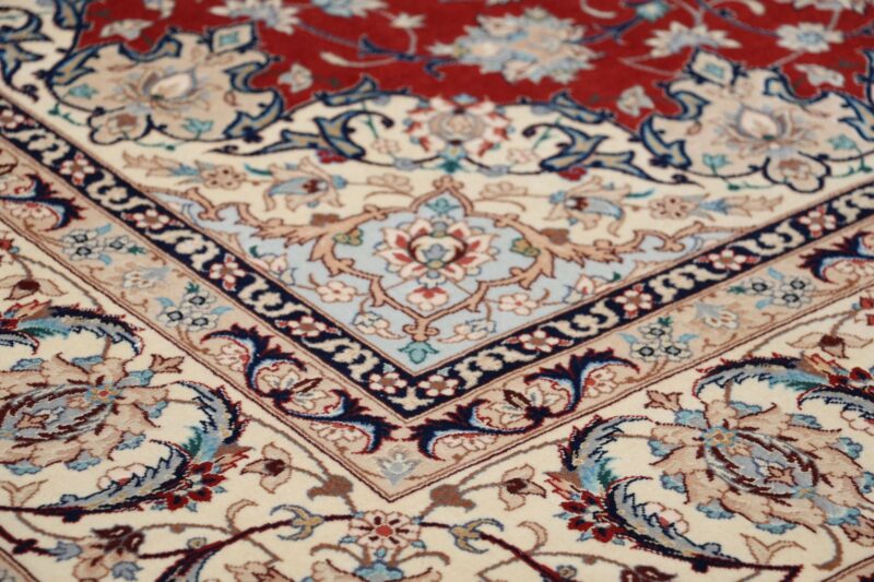 Isfahan Perserteppich 150 × 226 cm, Schurwolle Seide, handgeknüpft