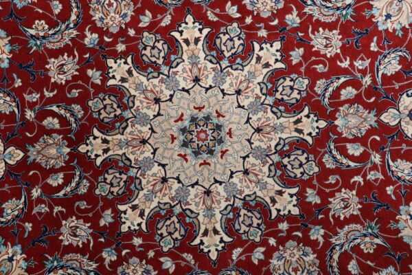 Isfahan Perserteppich 150 × 226 cm, Schurwolle Seide, handgeknüpft