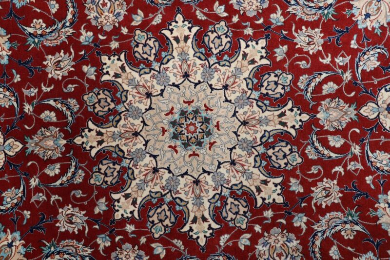 Isfahan Perserteppich 150 × 226 cm, Schurwolle Seide, handgeknüpft
