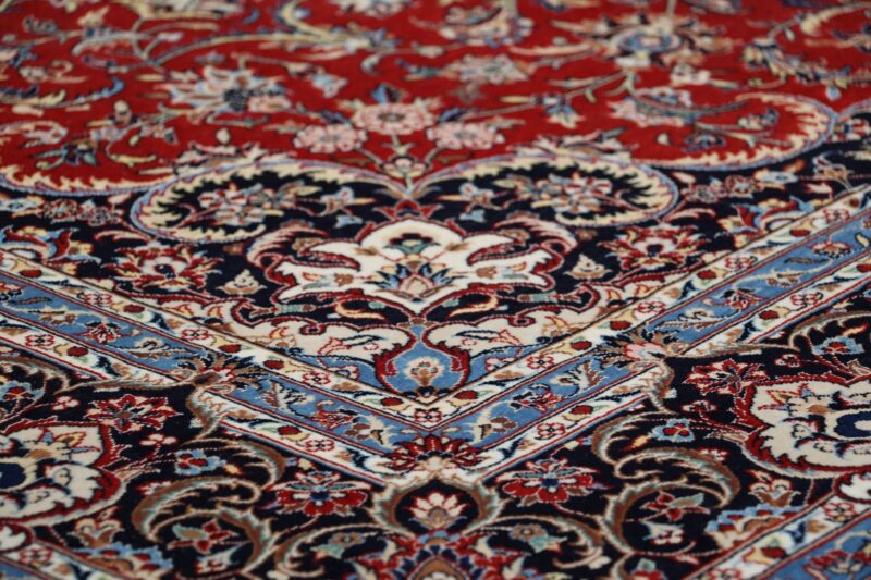 Isfahan Perserteppich 170 × 255 cm, Schurwolle-Seide, handgeknüpft