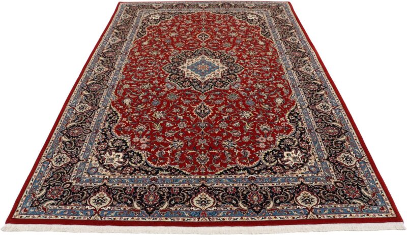 Isfahan Perserteppich 170 × 255 cm, Schurwolle-Seide, handgeknüpft