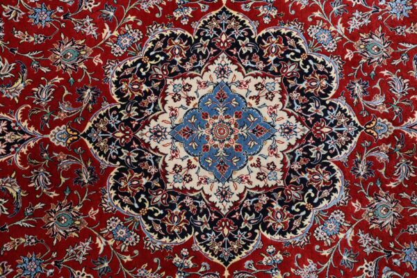 Isfahan Perserteppich 170 × 255 cm, Schurwolle-Seide, handgeknüpft