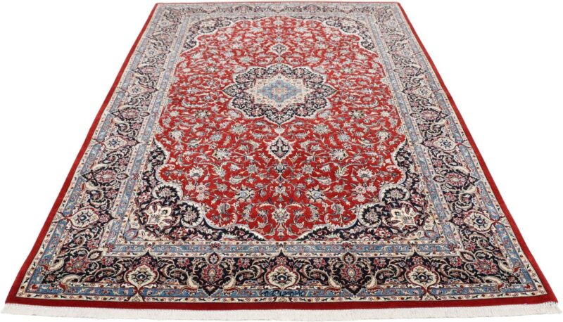 Isfahan Perserteppich 170 × 256 cm, Schurwolle Seide, handgeknüpft