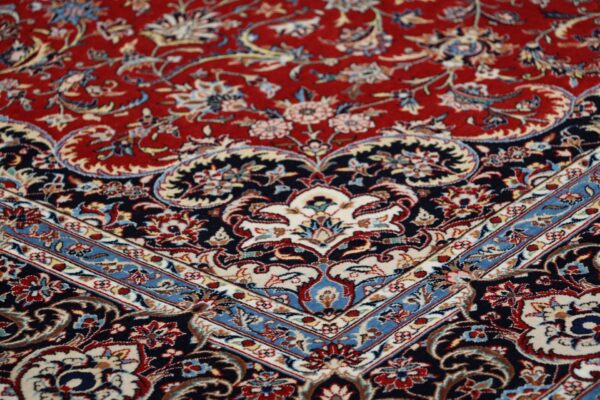 Isfahan Perserteppich 170 × 256 cm, Schurwolle Seide, handgeknüpft