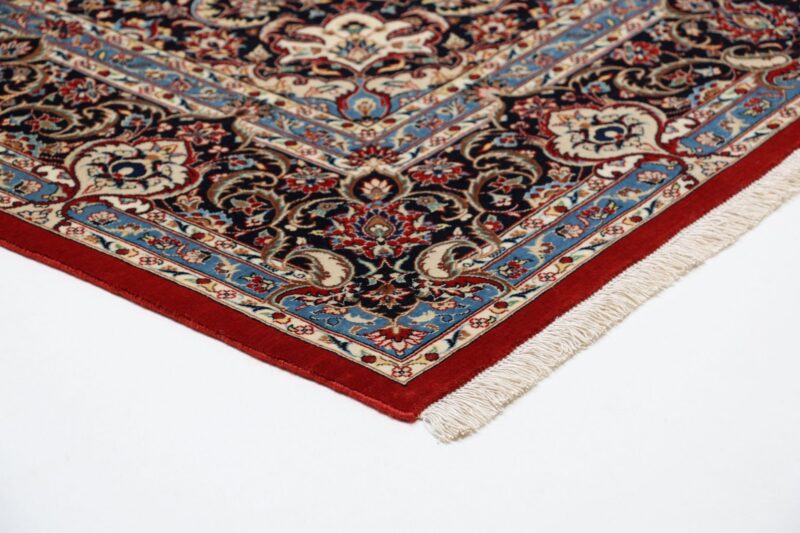 Isfahan Perserteppich 170 × 256 cm, Schurwolle Seide, handgeknüpft