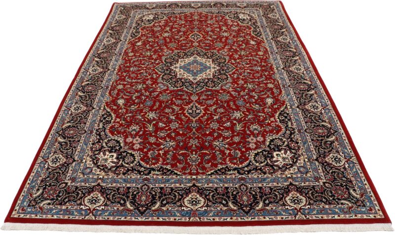Isfahan Perserteppich 170 × 256 cm, Schurwolle Seide, handgeknüpft