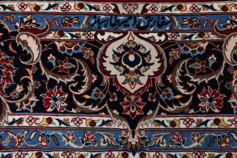 Isfahan Perserteppich 170 × 256 cm, Schurwolle Seide, handgeknüpft