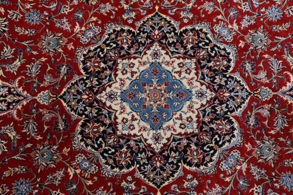 Isfahan Perserteppich 170 × 256 cm, Schurwolle Seide, handgeknüpft