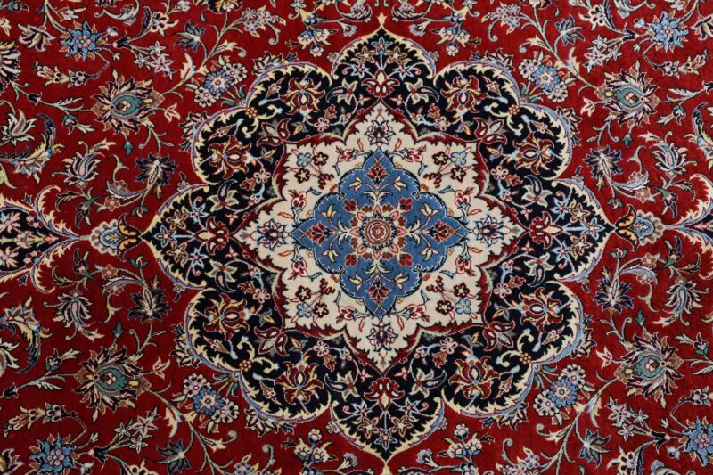 Isfahan Perserteppich 170 × 256 cm, Schurwolle Seide, handgeknüpft