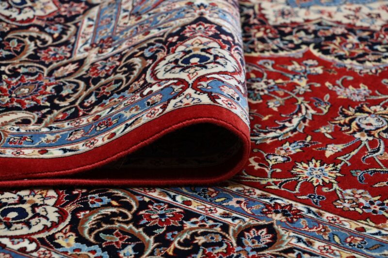 Isfahan Perserteppich 170 × 256 cm, Schurwolle Seide, handgeknüpft