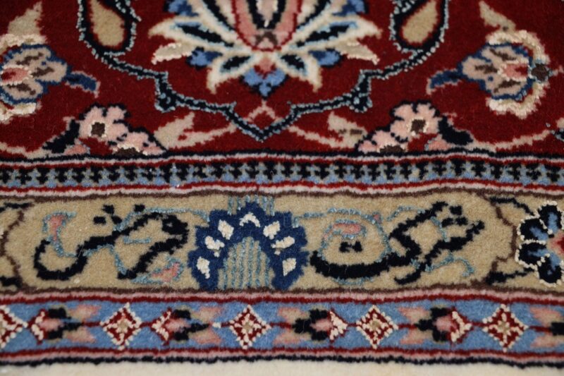 Isfahan Perserteppich 172 × 247 cm, Schurwolle-Seide, handgeknüpft