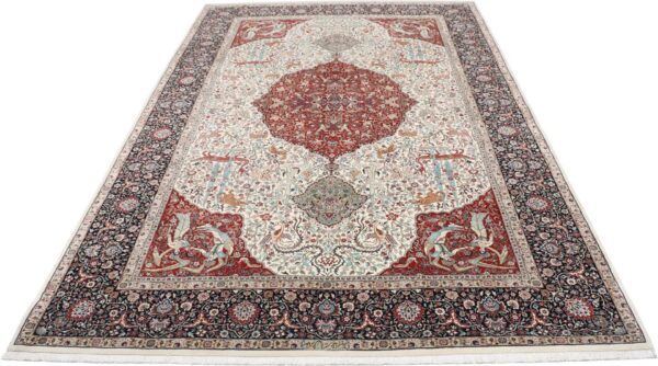 Isfahan Perserteppich 172 × 267 cm, Schurwolle-Seide, handgeknüpft