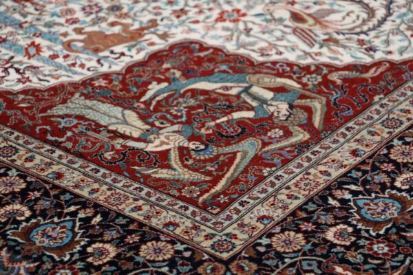 Isfahan Perserteppich 172 × 267 cm, Schurwolle-Seide, handgeknüpft