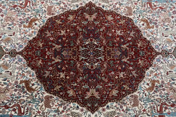 Isfahan Perserteppich 172 × 267 cm, Schurwolle-Seide, handgeknüpft