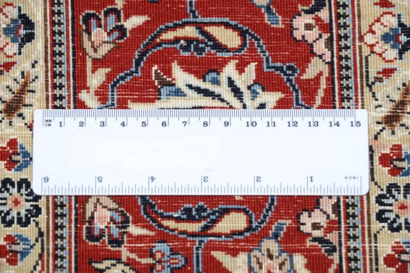 Isfahan Perserteppich 175 × 245 cm, Schurwolle Seide, handgeknüpft