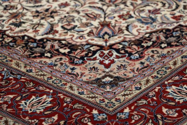 Isfahan Perserteppich 175 × 245 cm, Schurwolle Seide, handgeknüpft