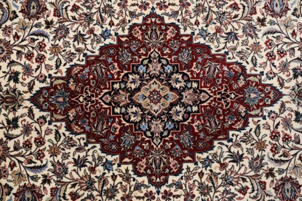 Isfahan Perserteppich 175 × 245 cm, Schurwolle Seide, handgeknüpft