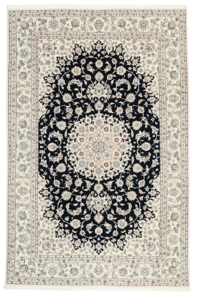 Isfahan Perserteppich 305 × 200 cm, Schurwolle & Seide, handgeknüpft