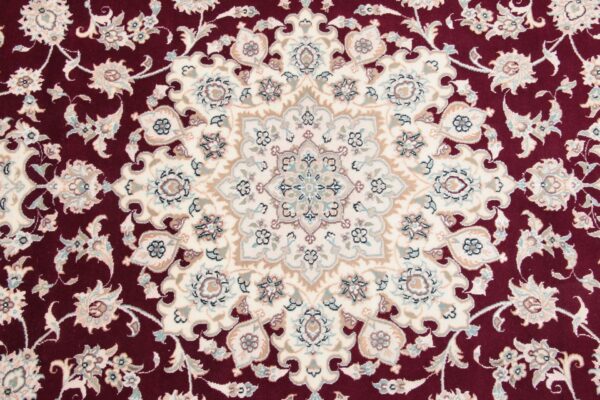 Isfahan Perserteppich 302 × 201 cm, Schurwolle & Seide, handgeknüpft — Ansicht 3