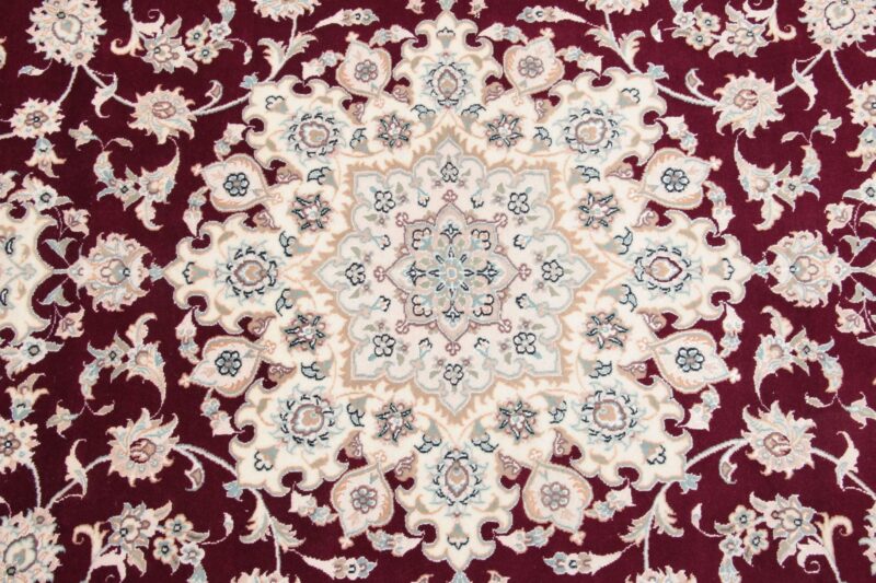 Isfahan Perserteppich 302 × 201 cm, Schurwolle & Seide, handgeknüpft — Ansicht 3