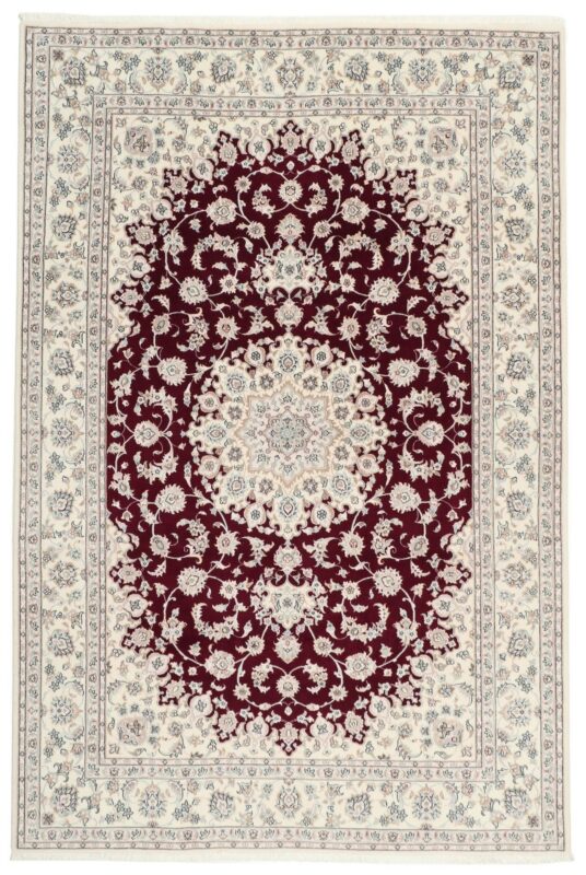 Isfahan Perserteppich 302 × 201 cm, Schurwolle & Seide, handgeknüpft