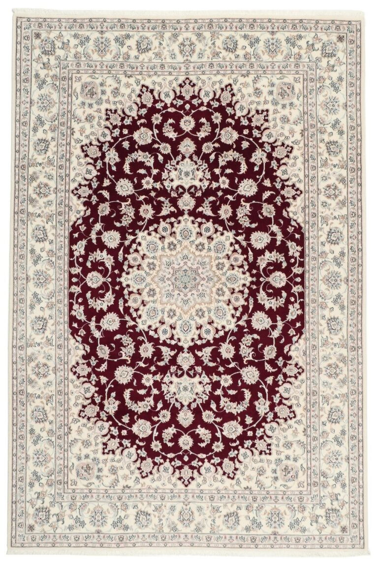 Isfahan Perserteppich 302 × 201 cm, Schurwolle & Seide, handgeknüpft