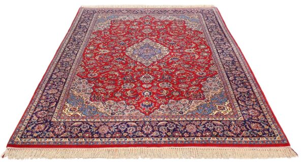 Isfahan Perserteppich 208 × 298 cm, Schurwolle-Seide, handgeknüpft