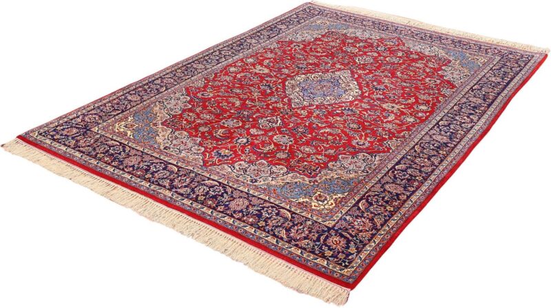 Isfahan Perserteppich 208 × 298 cm, Schurwolle-Seide, handgeknüpft