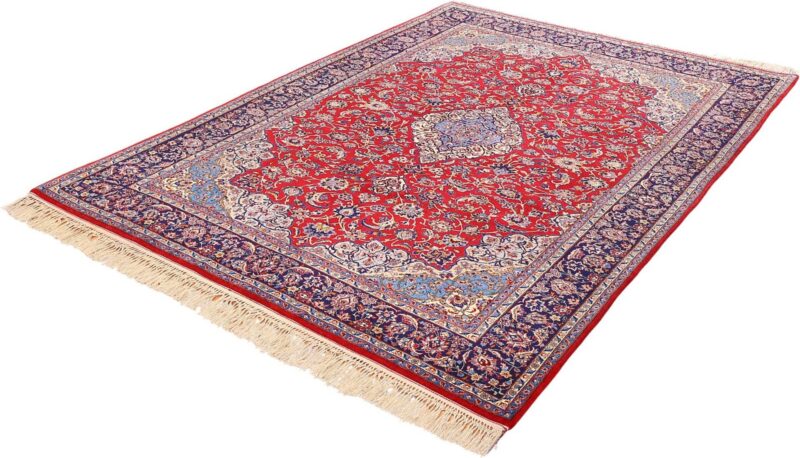Isfahan Perserteppich 208 × 298 cm, Schurwolle-Seide, handgeknüpft