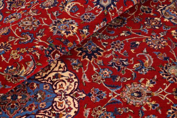 Isfahan Perserteppich 208 × 298 cm, Schurwolle-Seide, handgeknüpft