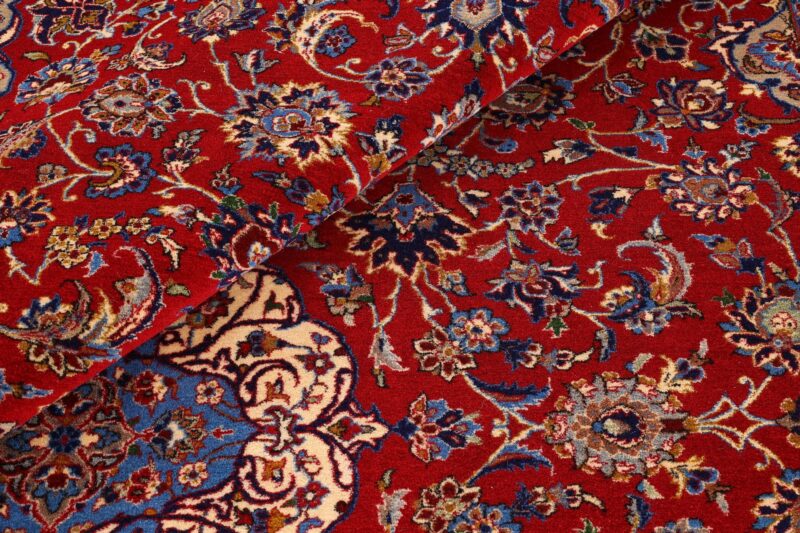 Isfahan Perserteppich 208 × 298 cm, Schurwolle-Seide, handgeknüpft