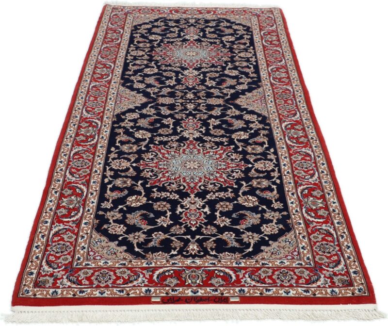 perserteppich-isfahan-85-x-217-cm-schurwolle-seide-handgeknupft-15.jpg Isfahan Perserteppich 85 × 217 cm, Schurwolle-Seide, handgeknüpft