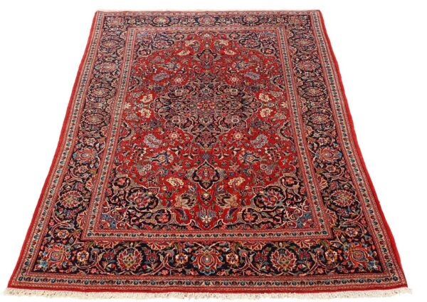 Kashan Perserteppich 127 × 210 cm, Schurwolle, handgeknüpft
