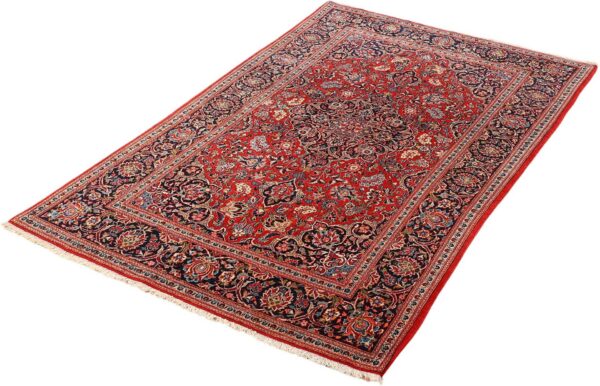Kashan Perserteppich 127 × 210 cm, Schurwolle, handgeknüpft
