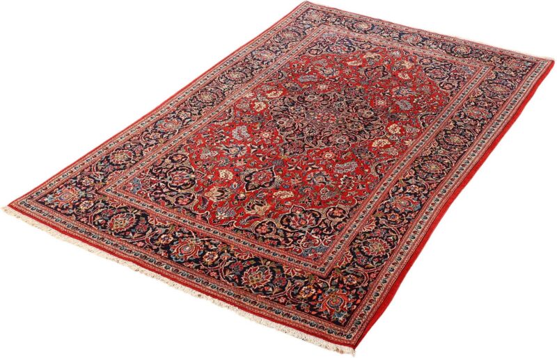 Kashan Perserteppich 127 × 210 cm, Schurwolle, handgeknüpft