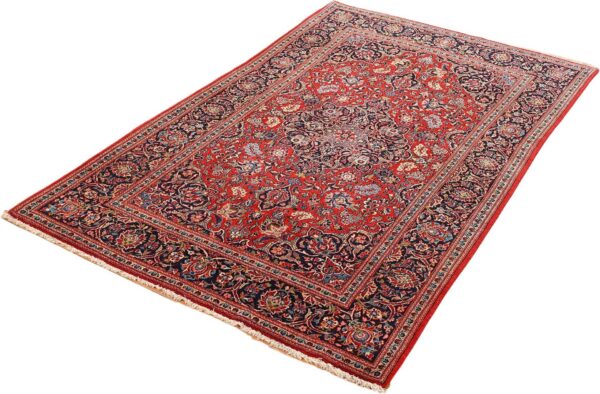 Kashan Perserteppich 127 × 210 cm, Schurwolle, handgeknüpft