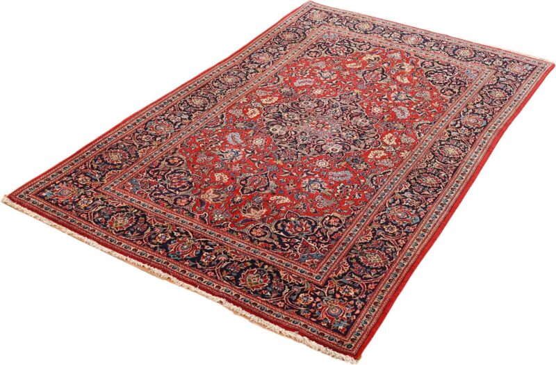 Kashan Perserteppich 127 × 210 cm, Schurwolle, handgeknüpft