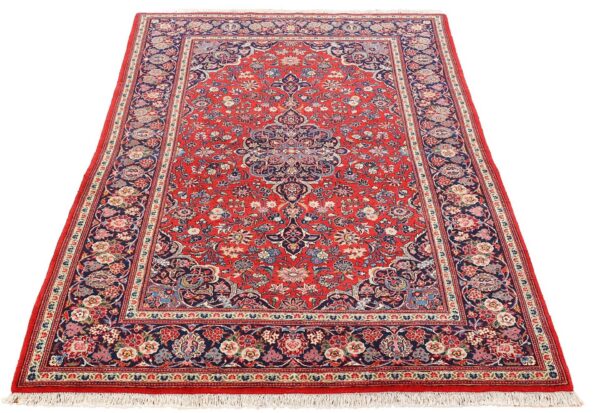 Kashan Perserteppich 131 × 210 cm, Schurwolle, handgeknüpft Vintage