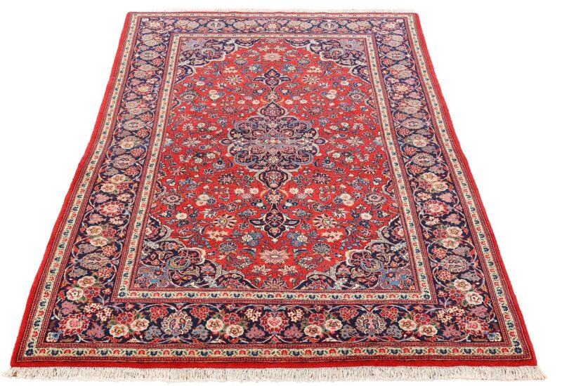 Kashan Perserteppich 131 × 210 cm, Schurwolle, handgeknüpft Vintage