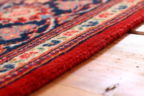 Kashan Perserteppich 131 × 210 cm, Schurwolle, handgeknüpft Vintage