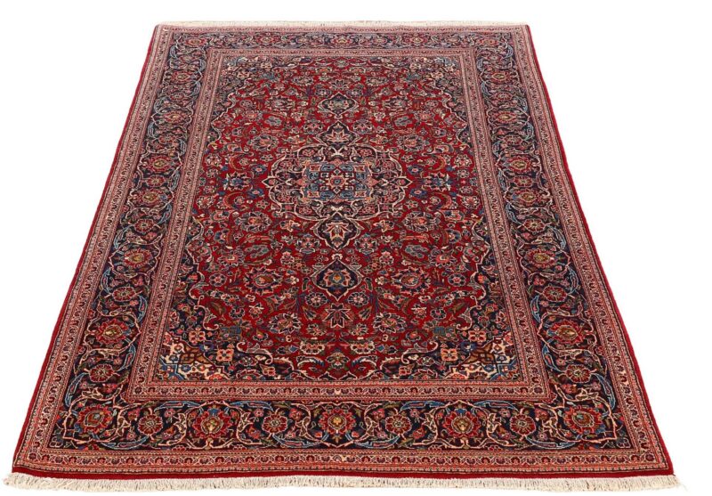 Kashan Perserteppich 133 × 225 cm, Schurwolle, handgeknüpft antik