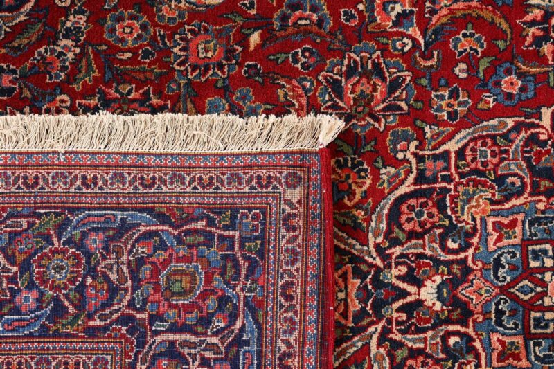 Kashan Perserteppich 133 × 225 cm, Schurwolle, handgeknüpft antik